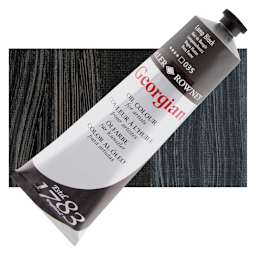 Daler-Rowney Georgian Oil Color - Lamp Black, 38 ml tube and swatch