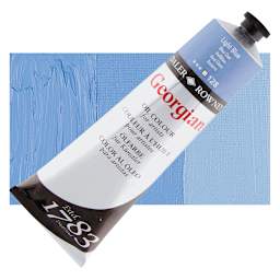 Daler-Rowney Georgian Oil Color - Light Blue, 225 ml tube and swatch
