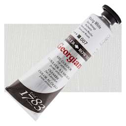 Daler-Rowney Georgian Oil Color - Mixing White, 38 ml tube and swatch