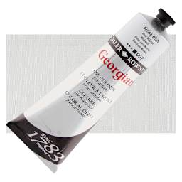 Daler-Rowney Georgian Oil Color - Mixing White, 225 ml  tube and swatch