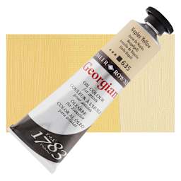 Daler-Rowney Georgian Oil Color - Naples Yellow, 38 ml tube and swatch