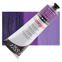 Daler-Rowney Georgian Oil Color - Permanent Mauve, 225 ml tube and swatch