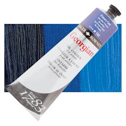 Daler-Rowney Georgian Oil Color - Primary Cyan, 225 ml tube and swatch