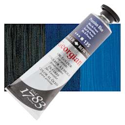 Daler-Rowney Georgian Oil Color - Prussian Blue, 38 ml tube and swatch