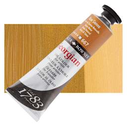 Daler-Rowney Georgian Oil Color - Raw Sienna, 38 ml tube and swatch
