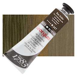 Daler-Rowney Georgian Oil Color - Raw Umber, 38 ml tube and swatch