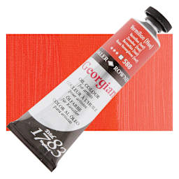 Daler-Rowney Georgian Oil Color - Vermilion Hue, 38 ml tube and swatch