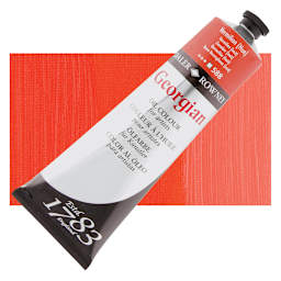 Daler-Rowney Georgian Oil Color - Vermilion Hue, 225 ml tube and swatch