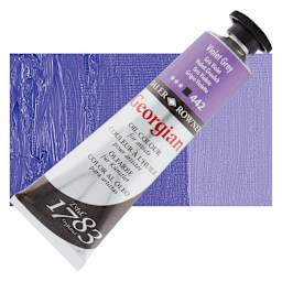 Daler-Rowney Georgian Oil Color - Violet Grey, 38 ml tube and swatch