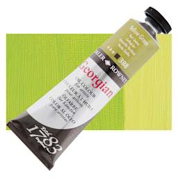 Daler-Rowney Georgian Oil Color - Yellow Green, 38 ml tube and swatch