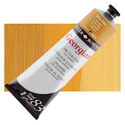 Daler-Rowney Georgian Oil Color - Yellow Ochre, 225 ml tube and swatch