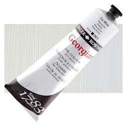 Daler-Rowney Georgian Oil Color - Zinc White, 225 ml  tube and swatch