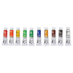 Holbein Duo Aqua Water Soluble Oils - Compact Set, Set of 10 colors, 10 ml, Tubes (Out of packaging)