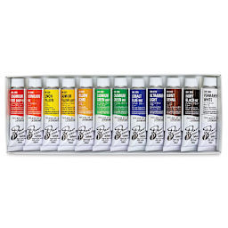 Holbein Duo Aqua Water Soluble Oils - Starter Set, Set of 12 colors, 10 ml tubes