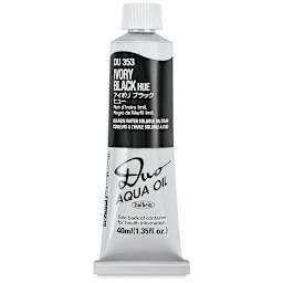 Holbein Duo Aqua Water Soluble Oils - Ivory Black Hue, 40 ml tube