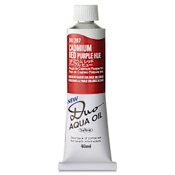 Holbein Duo Aqua Water Soluble Oils - Cadmium Red Purple Hue, 40 ml