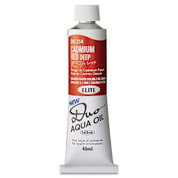 Holbein Duo Aqua Water Soluble Oils - Cadmium Red Deep, 40 ml tube
