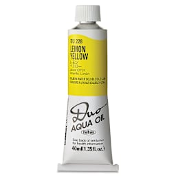 Holbein Duo Aqua Water Soluble Oils - Lemon Yellow, 40 ml tube
