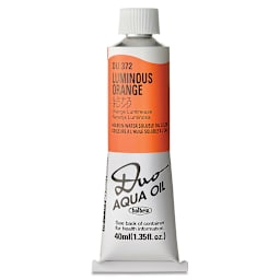 Holbein Duo Aqua Water Soluble Oils - Luminous Orange, 40 ml tube