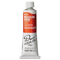 Holbein Duo Aqua Water Soluble Oils - Imidazolone Orange, 40 ml tube