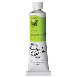 Holbein Duo Aqua Water Soluble Oils - Yellow Green, 40 ml tube