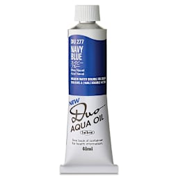 Holbein Duo Aqua Water Soluble Oils - Navy Blue, 40 ml tube