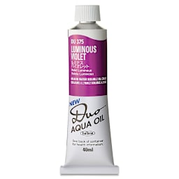 Holbein Duo Aqua Water Soluble Oils - Luminuous Violet, 40 ml tube