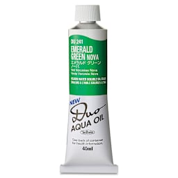 Holbein Duo Aqua Water Soluble Oils - Emerald Green Nova, 40 ml tube