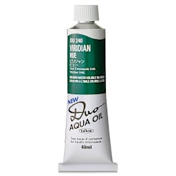 Holbein Duo Aqua Water Soluble Oils - Viridian Hue, 40 ml tube