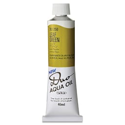 Holbein Duo Aqua Water Soluble Oils - Leaf Green, 40 ml tube