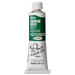 Holbein Duo Aqua Water Soluble Oils - Cadmium Green, 40 ml tube