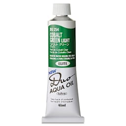 Holbein Duo Aqua Water Soluble Oils - Cobalt Green Light, 40 ml tube