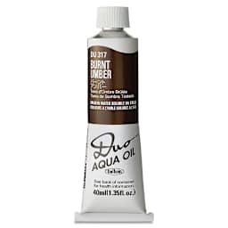 Holbein Duo Aqua Water Soluble Oils - Burnt Umber, 40 ml tube