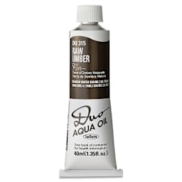 Holbein Duo Aqua Water Soluble Oils - Raw Umber, 40 ml tube
