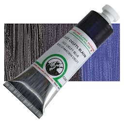 Old Holland Classic Oil Color - Old Holland Delft Blue, 40 ml tube and swatch