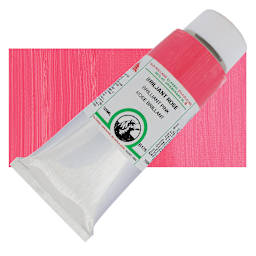Old Holland Classic Oil Color - Brilliant Pink, 125 ml tube and swatch