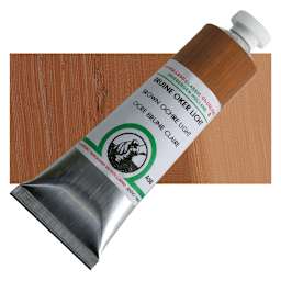 Old Holland Classic Oil Color - Brown Ochre Light, 40 tube and swatch