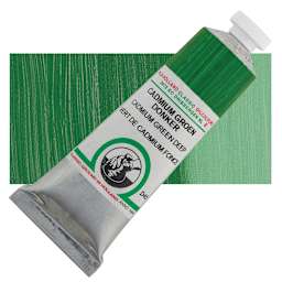 Old Holland Classic Oil Color - Cadmium Green Deep, 40 ml tube and swatch