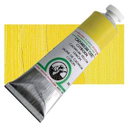 Old Holland Classic Oil Color - Cadmium Yellow Lemon, 40 ml tube and swatch