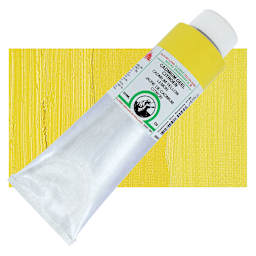 Old Holland Classic Oil Color - Cadmium Yellow Lemon, 225 ml tube and swatch