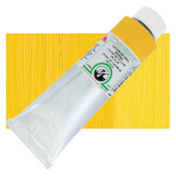 Old Holland Classic Oil Color - Cadmium Yellow Medium, 225 ml tube and swatch