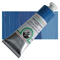 Old Holland Classic Oil Color - Cerulean Blue Light, 40 ml tube and swatch