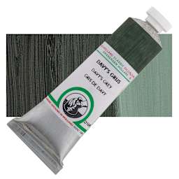 Old Holland Classic Oil Color - Davy's Grey, 40 ml tube and swatch