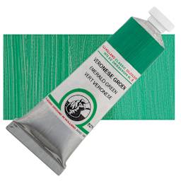 Old Holland Classic Oil Color - Emerald Green, 40 ml tube and swatch