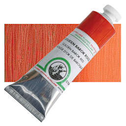 Old Holland Classic Oil Color - Golden Barok Red, 40 ml tube and swatch