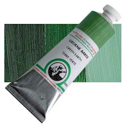 Old Holland Classic Oil Color - Green Earth, 40 ml tube and swatch