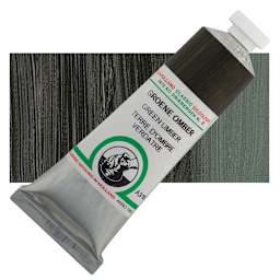 Old Holland Classic Oil Color - Green Umber, 40 ml tube and swatch