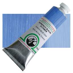 Old Holland Classic Oil Color - King's Blue Deep, 40 ml tube and swatch
