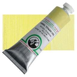 Old Holland Classic Oil Color - Nickel Titanium Yellow, 40 ml tube and swatch