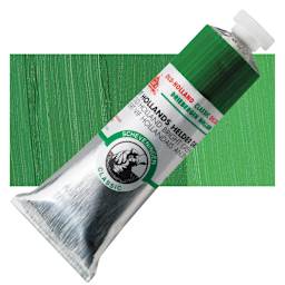 Old Holland Classic Oil Color - Old Holland Bright Green, 40 ml tube and swatch